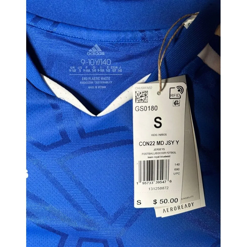 ADIDAS KIDS UNISEX CONDIVO 22‎ TEAM ROYAL BLUE JERSEY TOP SIZE SMALL NWT $50